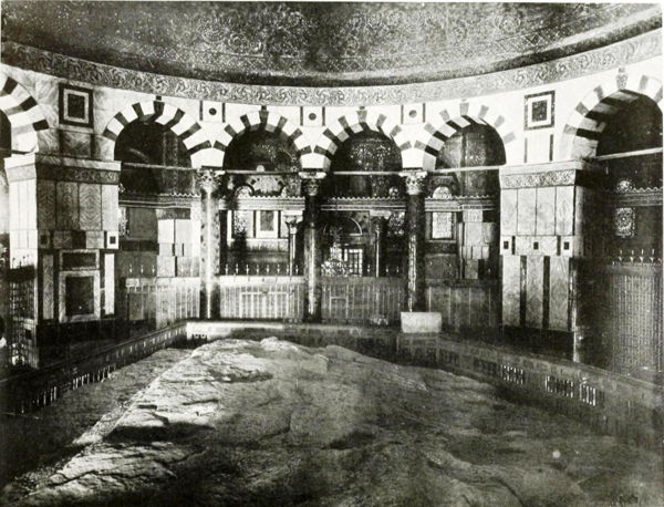 Interior de la Cúpula de la Roca en 1910