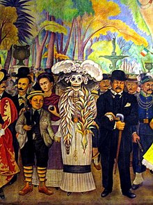 Fragmento del mural de Diego Rivera Sueño de una Tarde Dominical en la Alameda Central